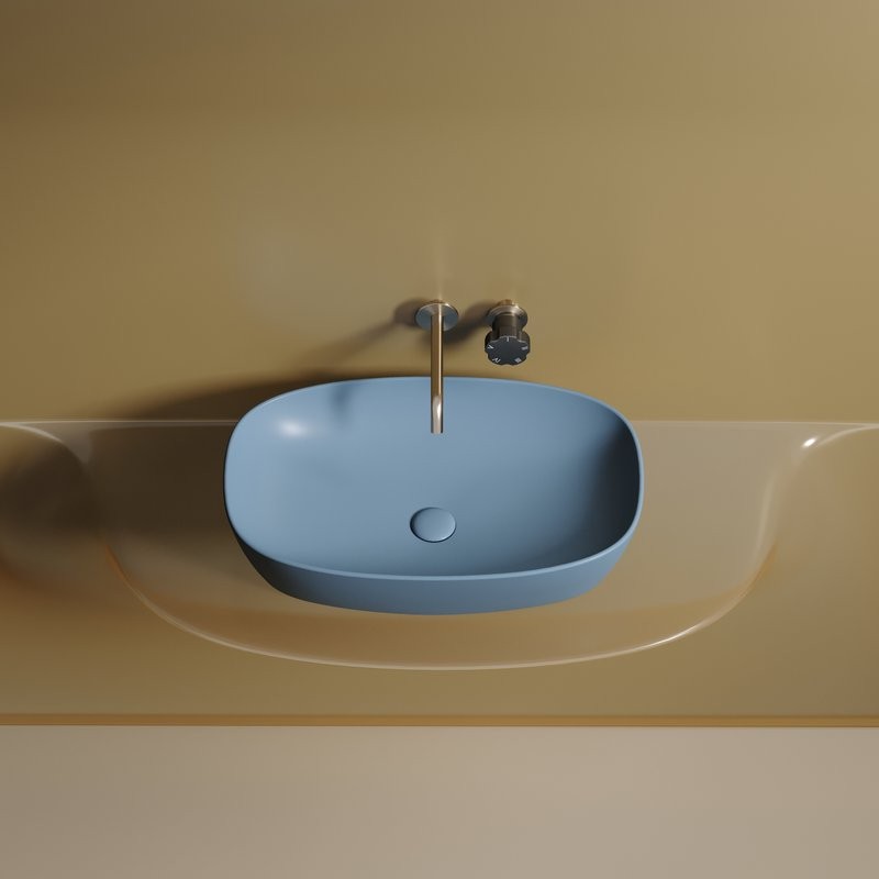 Накладная раковина Ceramicanova Element CN6049ML голубая матовая