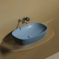 Накладная раковина Ceramicanova Element CN6049ML голубая матовая
