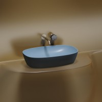 Накладная раковина Ceramicanova Element CN6049ML голубая матовая