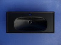 Раковина накладная Ceramicanova Sabo с отверстием под смеситель 100 CN13003MB черный матовый