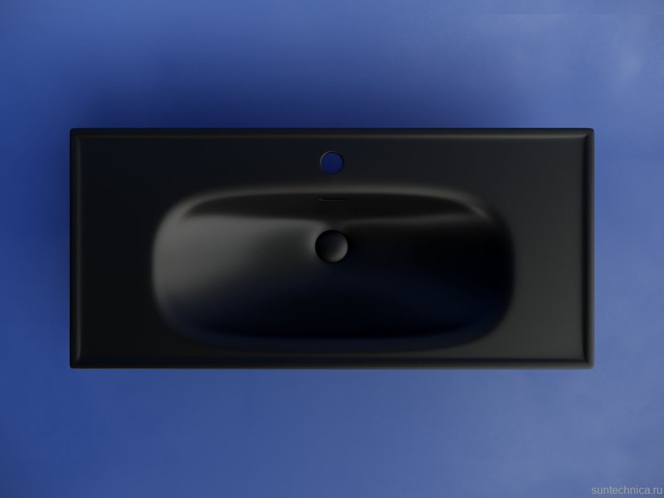 Раковина накладная Ceramicanova Sabo с отверстием под смеситель 100 CN13003MB черный матовый