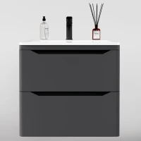 Тумба с раковиной Style Line Марелла 70 подвесная, серая