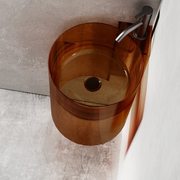 Раковина Abber Kristall AT2705 opal, коричневая