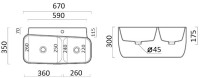 Раковина Ceruttispa Double Marco 9282 белый
