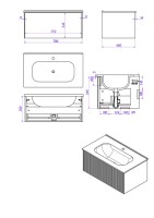 Тумба под раковину со столешницей La Fenice Terra 80 белая