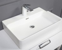 Тумба с раковиной Armadi Art Vallessi Avangarde Linea 80, белая, с накладной раковиной