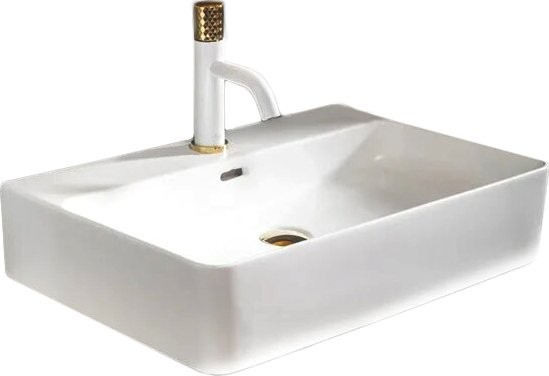 Тумба с раковиной Armadi Art Vallessi Avangarde Linea 80, белая, с накладной раковиной