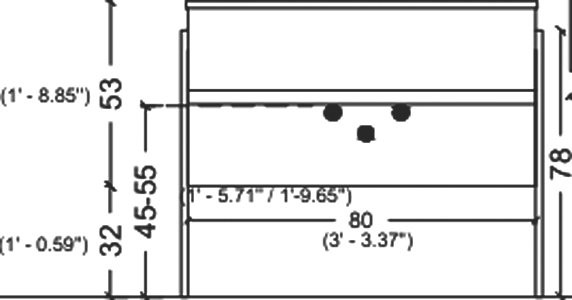 Тумба с раковиной Armadi Art Vallessi Avangarde Linea 80, белая, с накладной раковиной