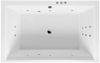 Акриловая ванна Excellent Crown Lux WAEX.CRO19.SMART 190x120 см, пристенная, с гидромассажем, белая, с каркасом, для двоих, со сливом-переливом