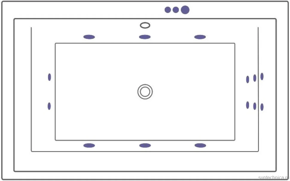 Акриловая ванна Excellent Crown Lux WAEX.CRO19.SMART 190x120 см, пристенная, с гидромассажем, белая, с каркасом, для двоих, со сливом-переливом