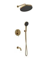 Душевой комплект AltroBagno Bilancia AltroBagnoBilancia040503BG С ВНУТРЕННЕЙ ЧАСТЬЮ, матовое золото