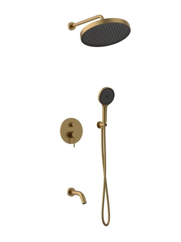Душевой комплект AltroBagno Bilancia AltroBagnoBilancia040503BG С ВНУТРЕННЕЙ ЧАСТЬЮ, матовое золото