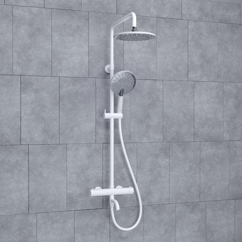 Душевая стойка Wasserkraft Mindel 8500 A188.067.059.WM Thermo с термостатом, белая
