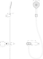 Смеситель для ванны с душем Wonzon & Woghand WW-A30902-CR хром Смеситель для ванны с душем Wonzon & Woghand WW-A30902-CR хром