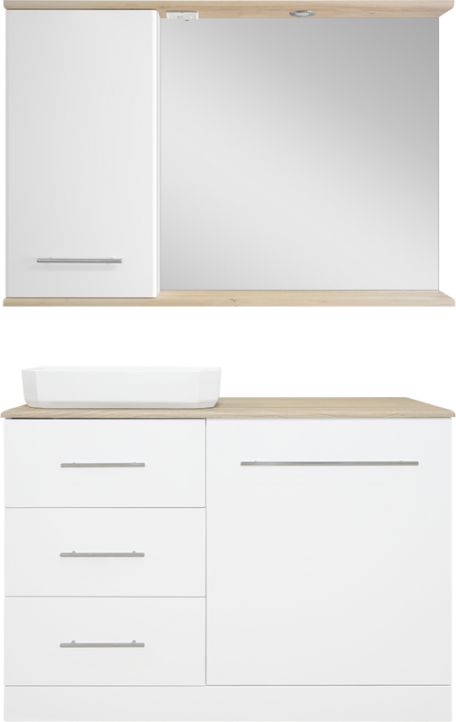 Мебель для ванной комнаты Misty Респект 110 L, под стиральную машину