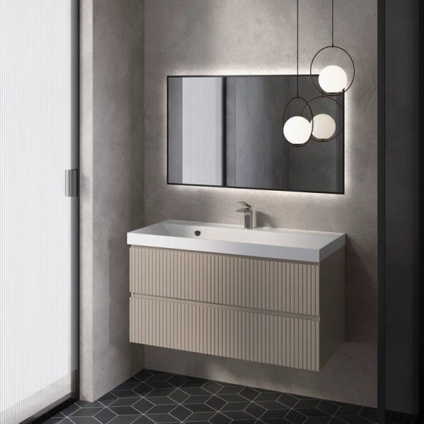 Тумба под раковину для ванной AQUAme S1 100 бежевая