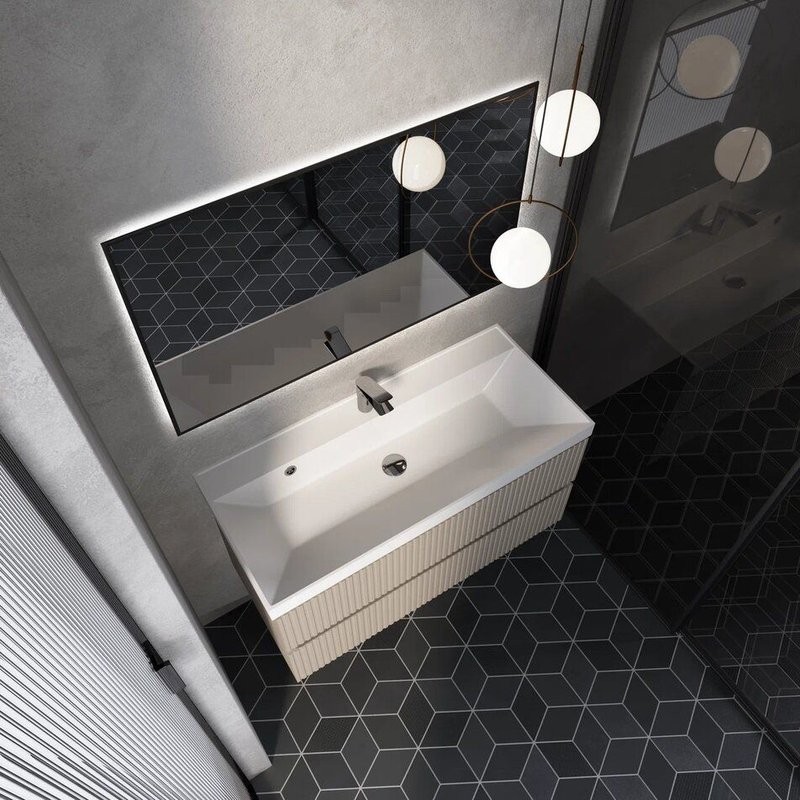 Тумба под раковину для ванной AQUAme S1 100 бежевая