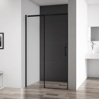 Душевая дверь в нишу BelBagno Acqua BF-1-120-C-NERO черная матовая