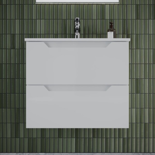 Тумба с раковиной Sancos Norma 2.0 60 см белый глянец