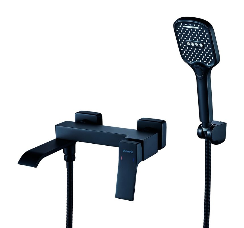 Смеситель для ванны с душем Shevanik S4002H черный
