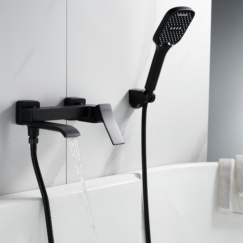 Смеситель для ванны с душем Shevanik S4002H черный