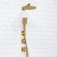 Душевой комплект Wasserkraft Schunter A8251.306.180.259.285.194.201 С ВНУТРЕННЕЙ ЧАСТЬЮ, золото