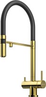 Комплект Мойка Omoikiri Taki 54-U/IF-LG светлое золото + Смеситель Kanto PVD-LG с гибким изливом