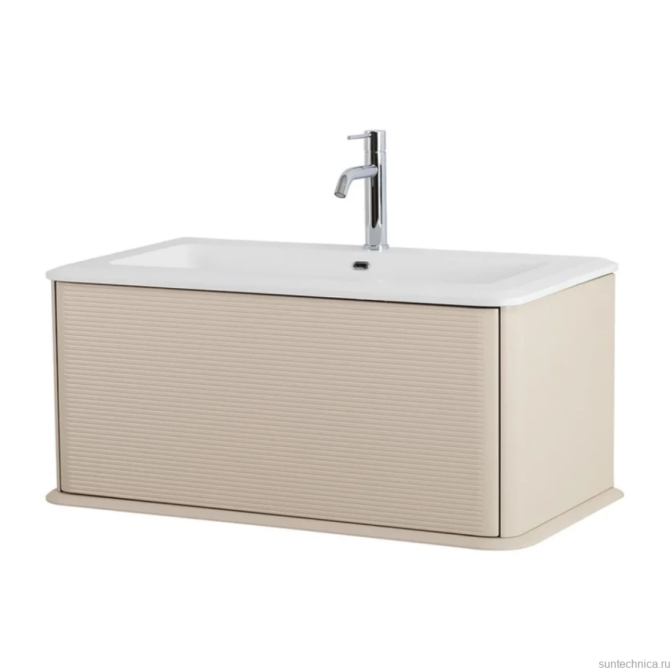 Тумба с раковиной Cezares Idra 100 1 ящик, cotone
