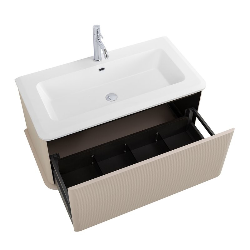 Тумба с раковиной Cezares Idra 100 1 ящик, cotone