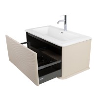 Тумба с раковиной Cezares Idra 100 1 ящик, cotone