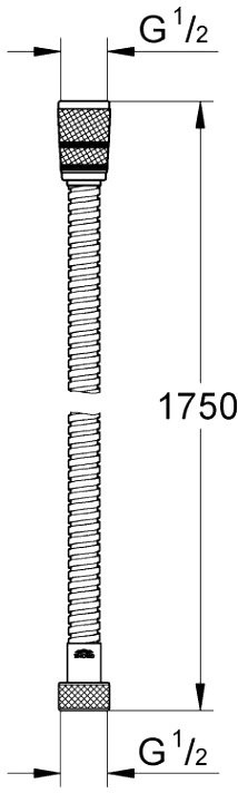 Душевой шланг Grohe Rotaflex Metal Long-Life 28025001 хром