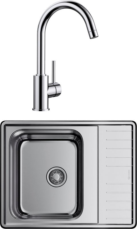 Комплект Мойка Omoikiri Sagami 63 + Смеситель Blanco Mida Silgranit 524201