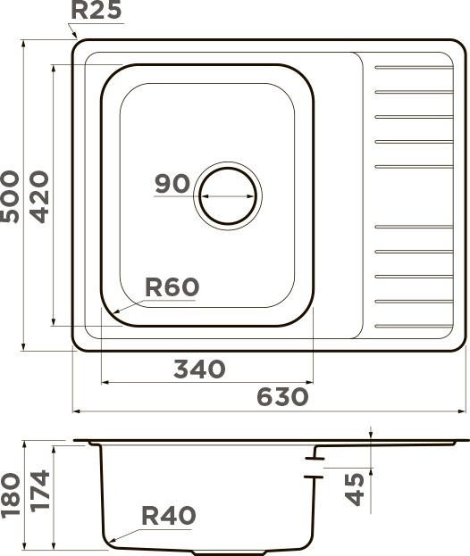 Комплект Мойка Omoikiri Sagami 63 + Смеситель Blanco Mida Silgranit 524201