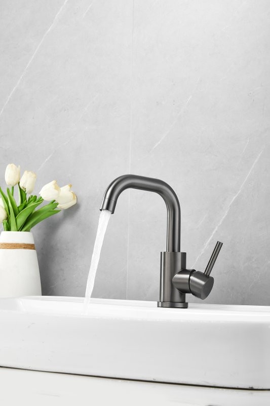 Смеситель для раковины BELZ B810 B10810-3 оружейная сталь