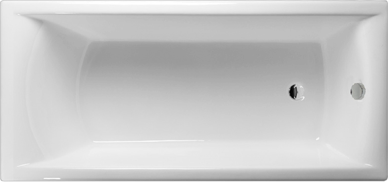 Чугунная ванна Byon Milan 180x80 см, пристенная, белая, на ножках