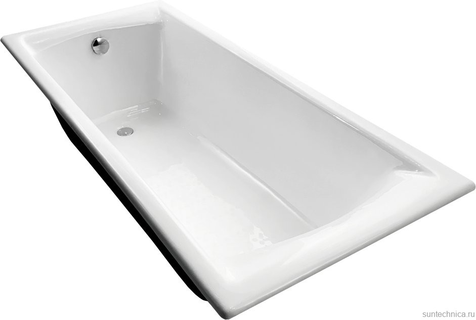 Чугунная ванна Byon Milan 180x80 см, пристенная, белая, на ножках