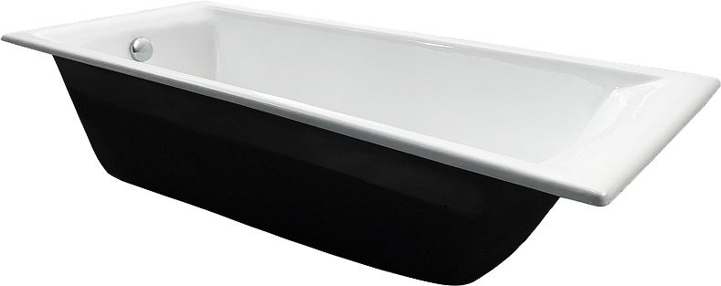 Чугунная ванна Byon Milan 180x80 см, пристенная, белая, на ножках