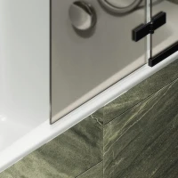 Шторка на ванну Maybahglass MGV-917-6 99 см, профиль черный, стекло бронза матовое