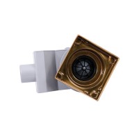 Душевой трап Plumberia Selection PS Stones PSS13BR 13x13, в пол, бронза, с сифоном