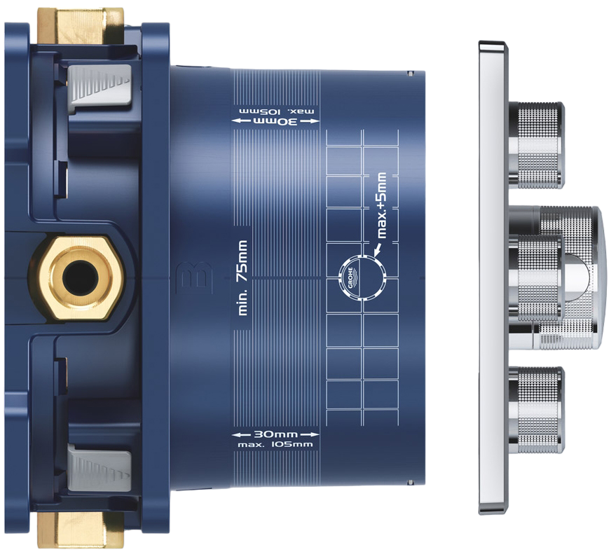 Встраиваемый смеситель для душа и ванны Grohe Plus 24060003 С ВНУТРЕННЕЙ ЧАСТЬЮ, хром