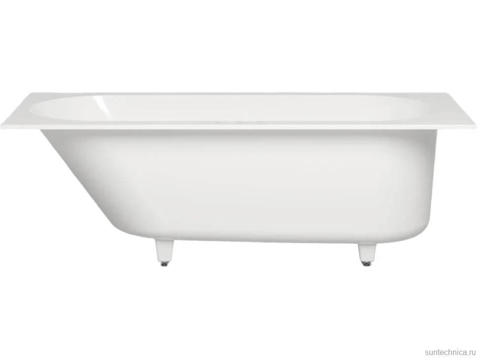 Ванна из искусственного камня Salini Ornella S-Sense 170x80 см, встраиваемая, белая, на ножках