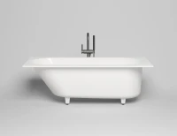 Ванна из искусственного камня Salini Ornella S-Sense 170x80 см, встраиваемая, белая, на ножках