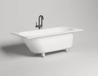 Ванна из искусственного камня Salini Ornella S-Sense 170x80 см, встраиваемая, белая, на ножках