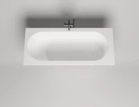 Ванна из искусственного камня Salini Ornella S-Sense 170x80 см, встраиваемая, белая, на ножках
