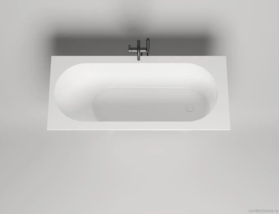 Ванна из искусственного камня Salini Ornella S-Sense 170x80 см, встраиваемая, белая, на ножках