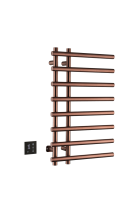 Полотенцесушитель электрический Boheme Venturo 722-CB 80x50 см, скрытое подключение слева, брашированная медь, лесенка, из стали