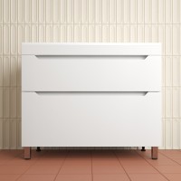 Тумба под раковину без столешницы Style Line Остин 100 напольная, белая эмаль plus