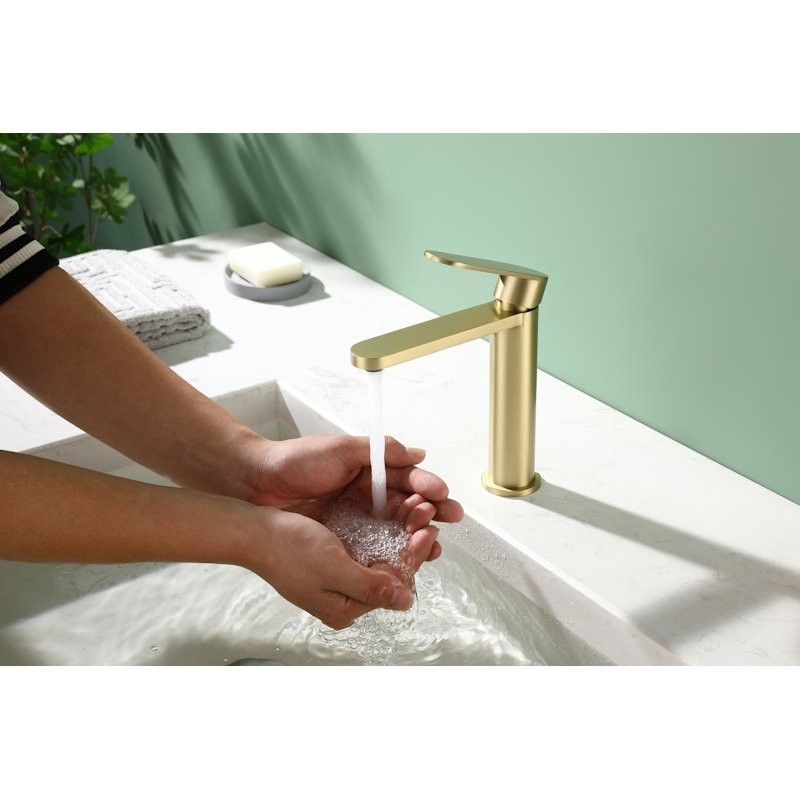 Смеситель для раковины Raglo R10.10.03, золотой сатин