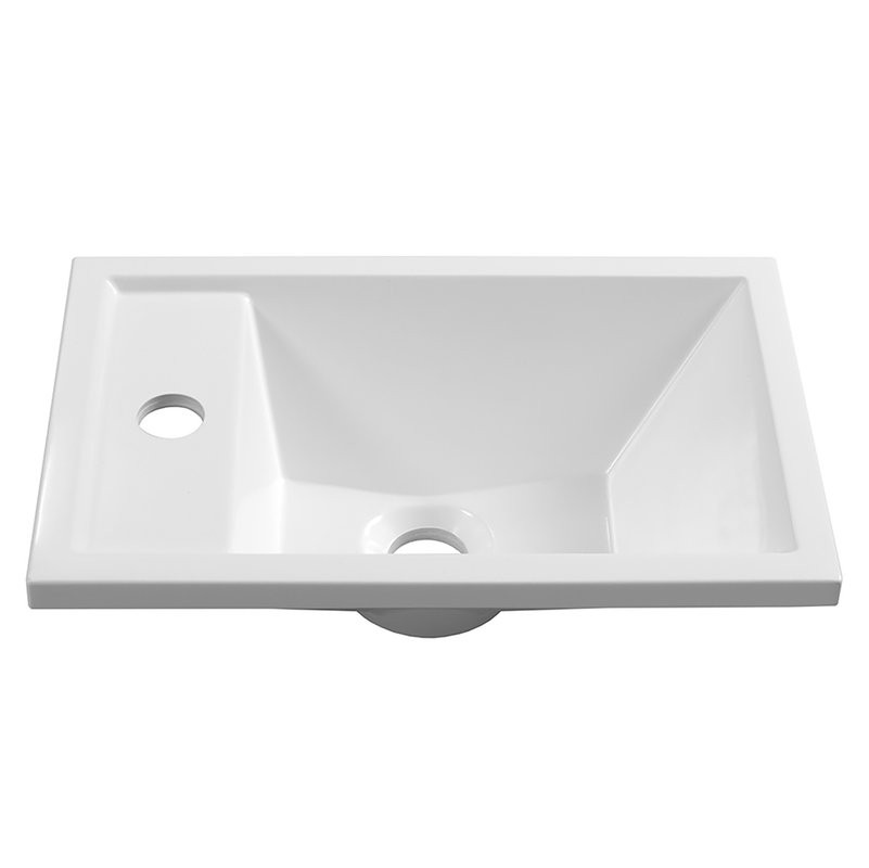 Консоль с раковиной Belux Мини 40 подвесная, цвет консоли белый, сифон круглый, хром