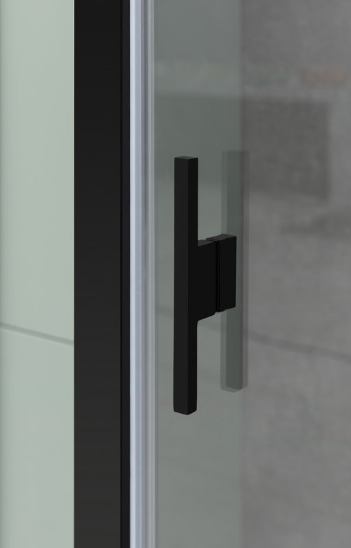 Душевой уголок Allen Brau Priority 140x100, профиль черный браш, стекло прозрачное